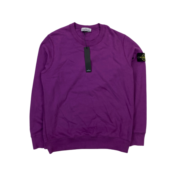 Stone Island Violet Cotton New Season Crewneck