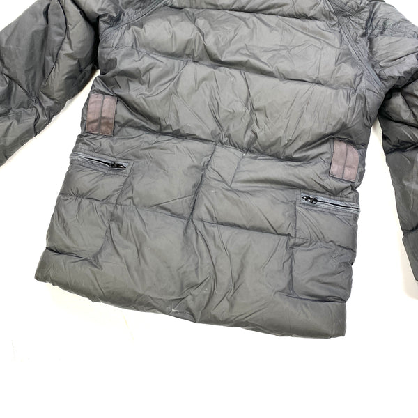 Stone Island Dark Grey Opaque Nylon Tela Down Jacket