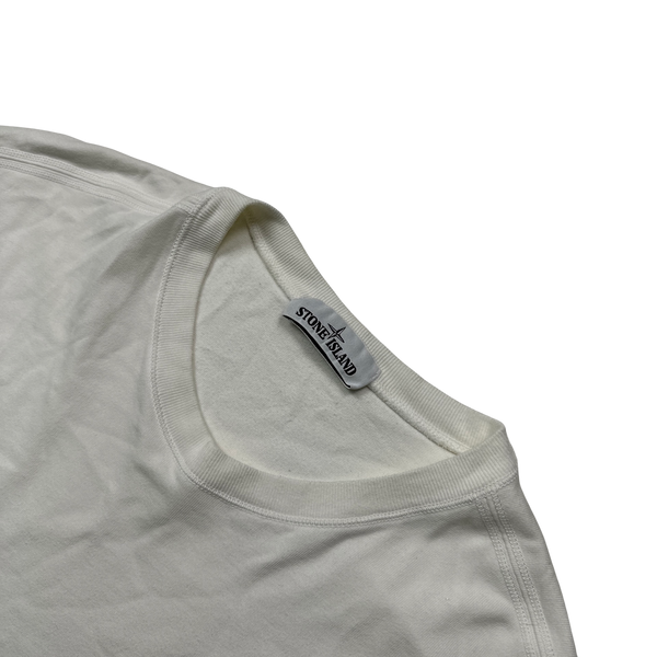 Stone Island 2019 White Cotton Crewneck Sweatshirt - XL