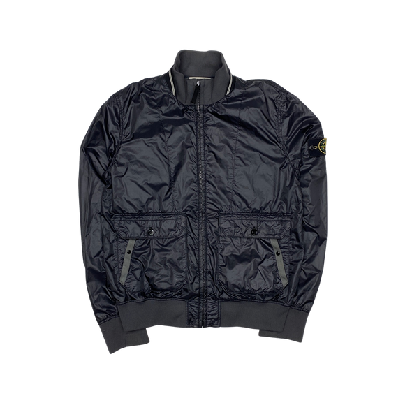 Stone Island 2011 Black Tyveck Micro Rip Stop Bomber Jacket