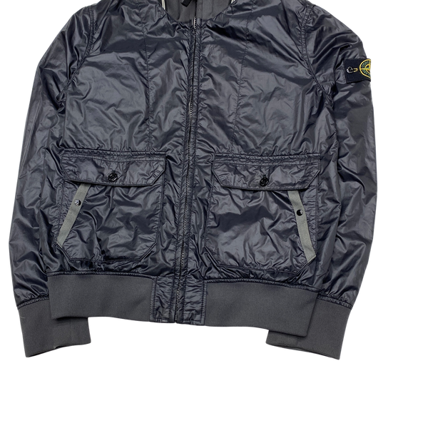Stone Island 2011 Black Tyveck Micro Rip Stop Bomber Jacket