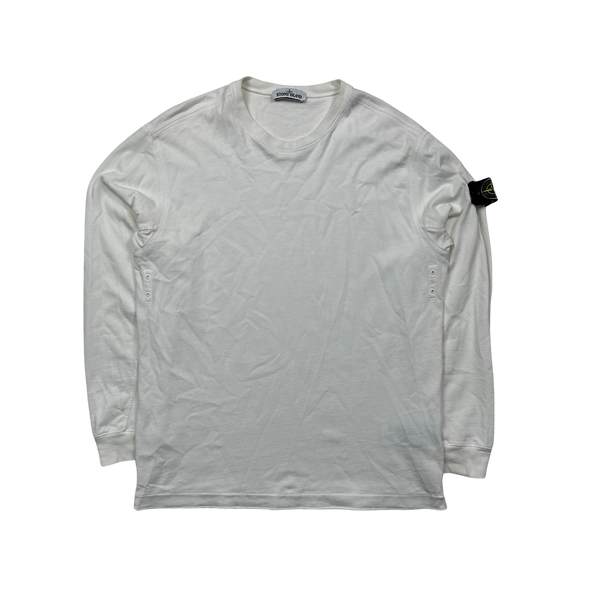 Stone Island 2019 White Cotton Crewneck Sweatshirt - XL