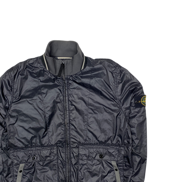 Stone Island 2011 Black Tyveck Micro Rip Stop Bomber Jacket