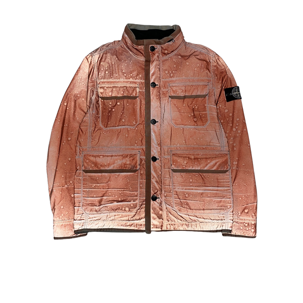 Stone Island 2012 Orange Liquid Reflective Field Jacket