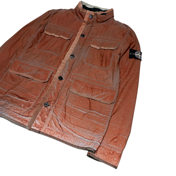 Stone Island 2012 Orange Liquid Reflective Field Jacket