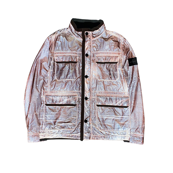 Stone Island 2012 Orange Liquid Reflective Field Jacket