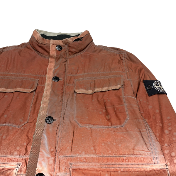 Stone Island 2012 Orange Liquid Reflective Field Jacket