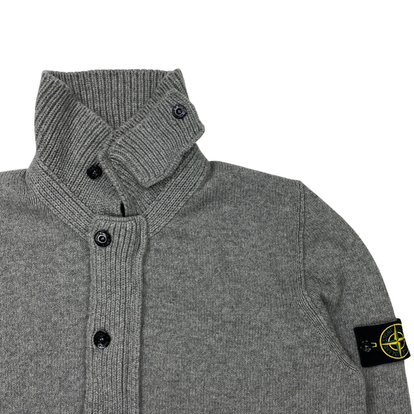 Stone island Light Grey Wool High Neck Jumper