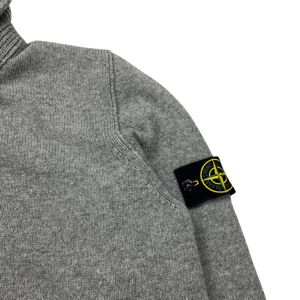 Stone island Light Grey Wool High Neck Jumper