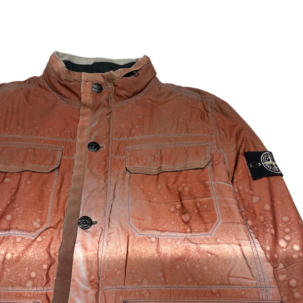 Stone Island 2012 Orange Liquid Reflective Field Jacket