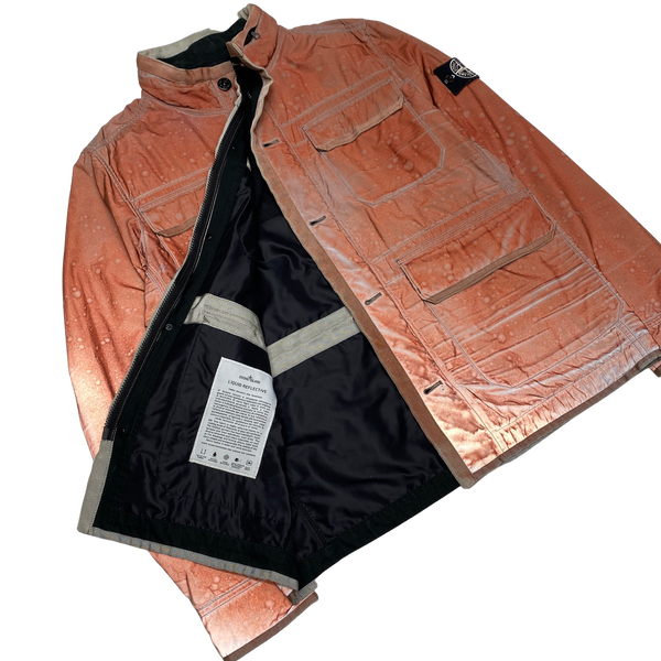 Stone Island 2012 Orange Liquid Reflective Field Jacket