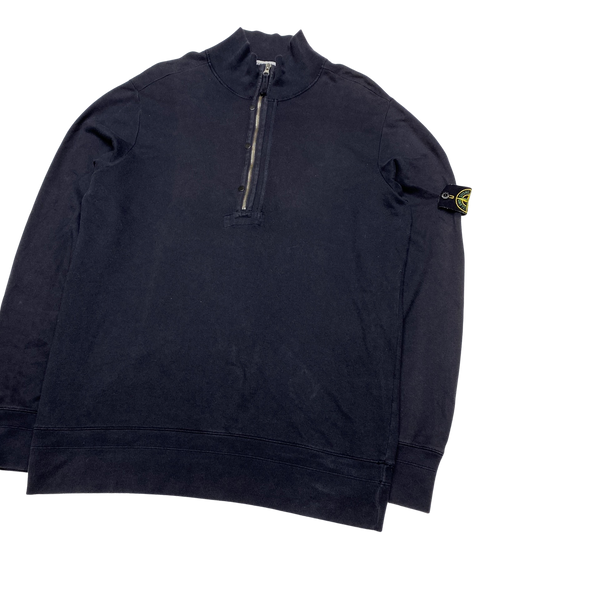 Stone Island Navy 2008 Quarter Zipped Pullover