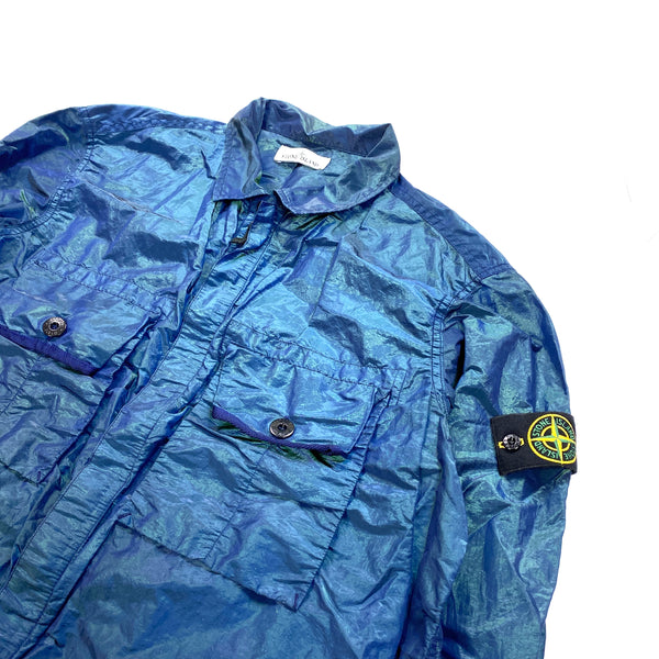 Stone Island 2017 Blue & Green Weft Overshirt