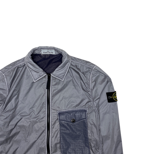Stone Island 2020 Grey Lamy Flock Zipped Overshirt