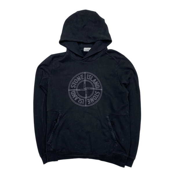 Stone Island Black Pullover 2016 Cotton Hoodie