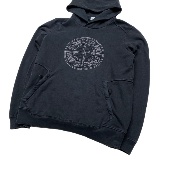 Stone Island Black Pullover 2016 Cotton Hoodie