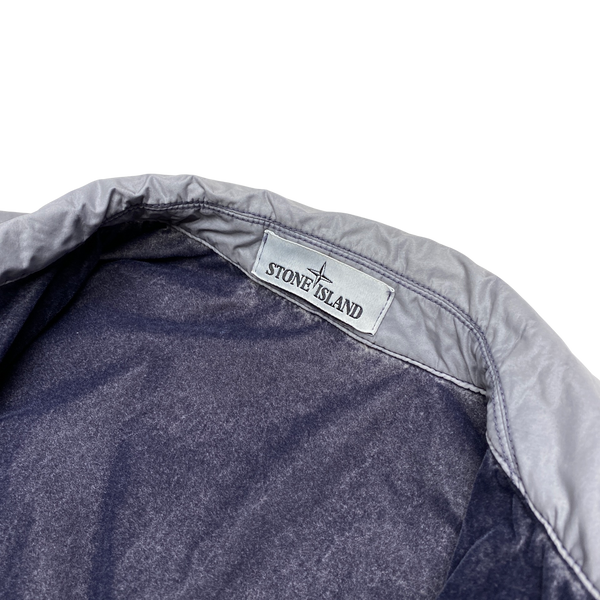 Stone Island 2020 Grey Lamy Flock Zipped Overshirt
