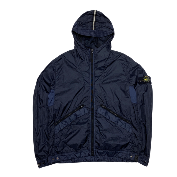 Stone Island Navy Membrana TC Hooded Summer Jacket