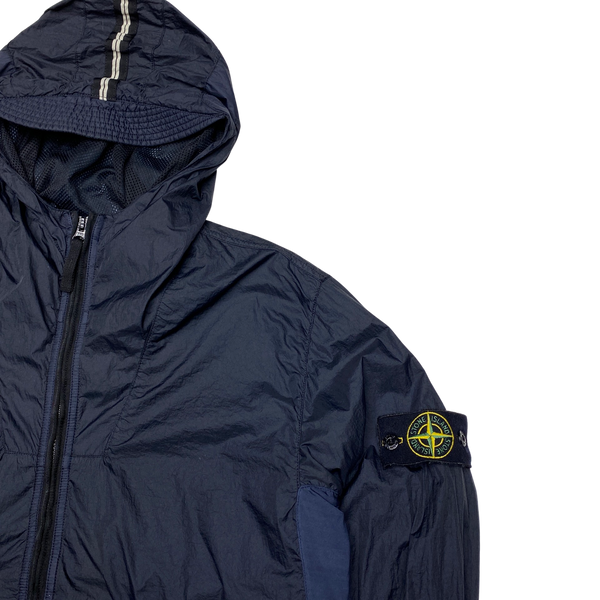 Stone Island Navy Membrana TC Hooded Summer Jacket