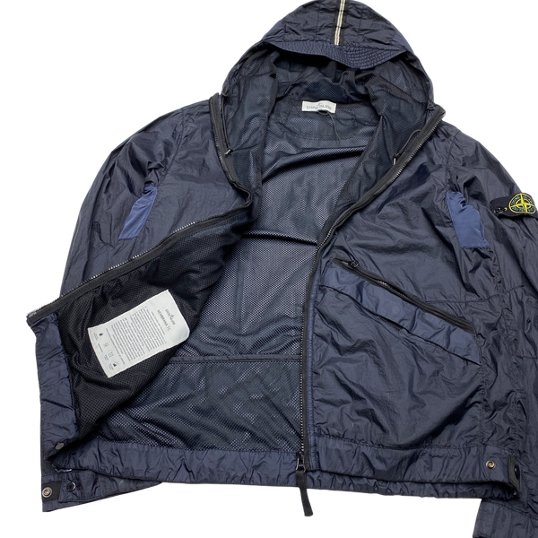 Stone Island Navy Membrana TC Hooded Summer Jacket