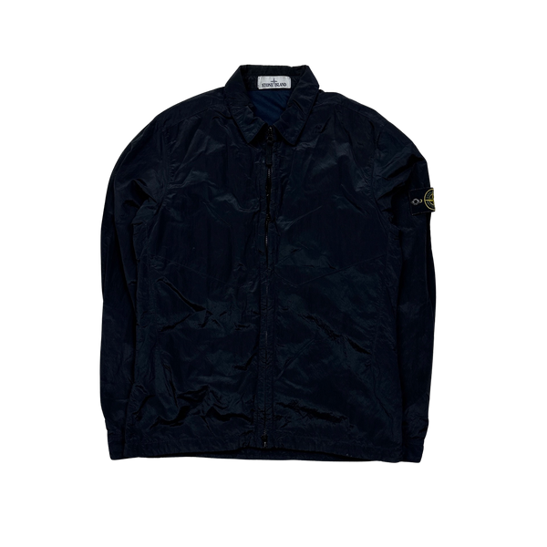 Stone Island Dark Navy Nylon Metal Cotton Lined Overshirt - Medium