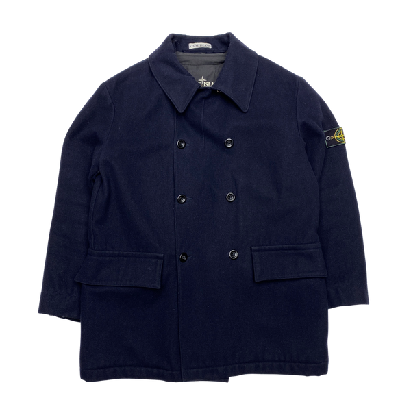 Stone Island 1998 Navy Wool Duffle Jacket