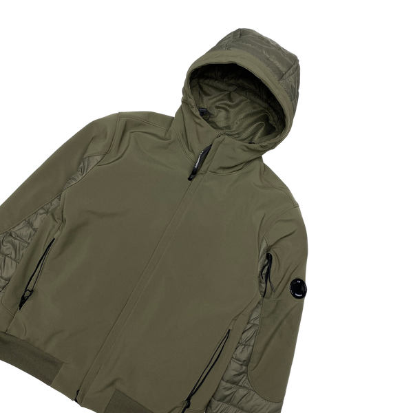 CP Company Olive Green Padded Soft Shell Jacket