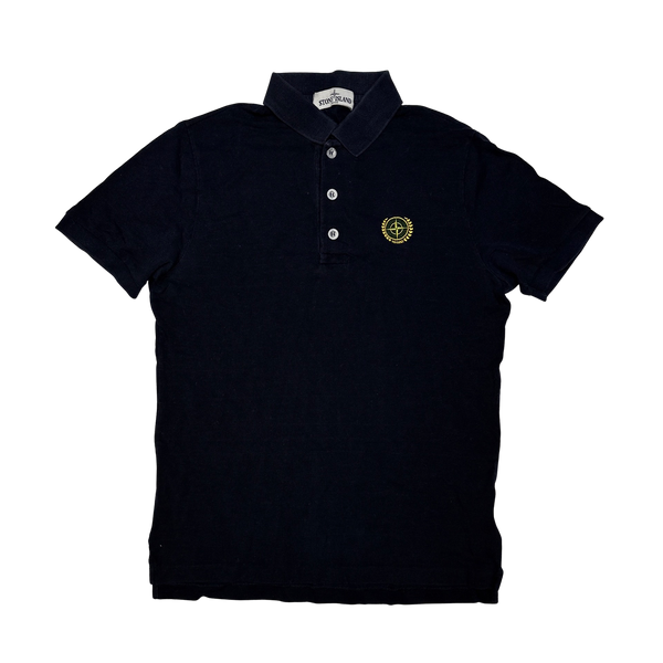 Stone Island Navy Cotton 30th Anniversary Polo Shirt