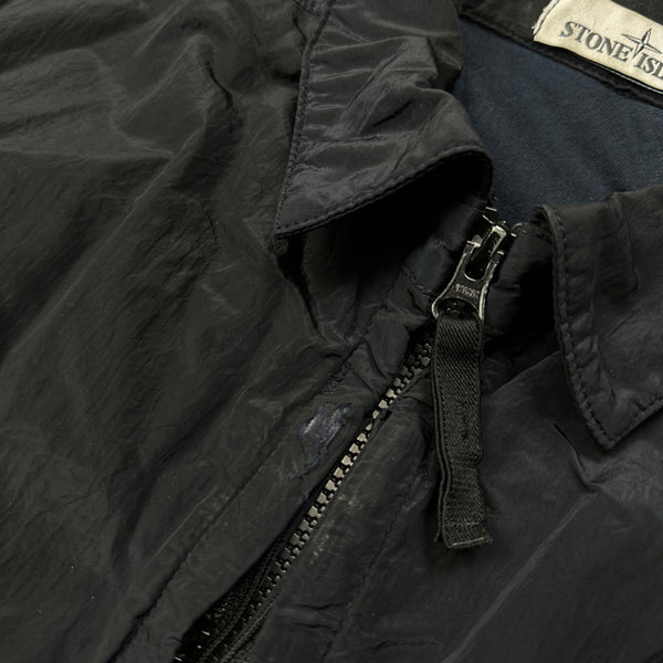 Stone Island Dark Navy Nylon Metal Cotton Lined Overshirt - Medium