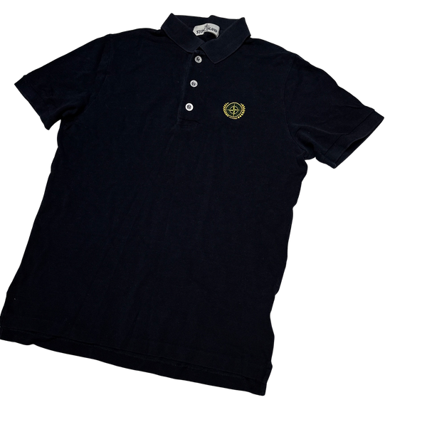 Stone Island Navy Cotton 30th Anniversary Polo Shirt