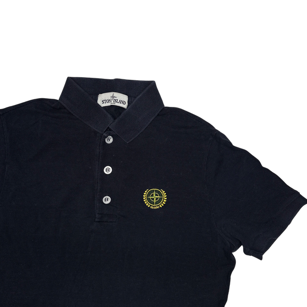 Stone Island Navy Cotton 30th Anniversary Polo Shirt