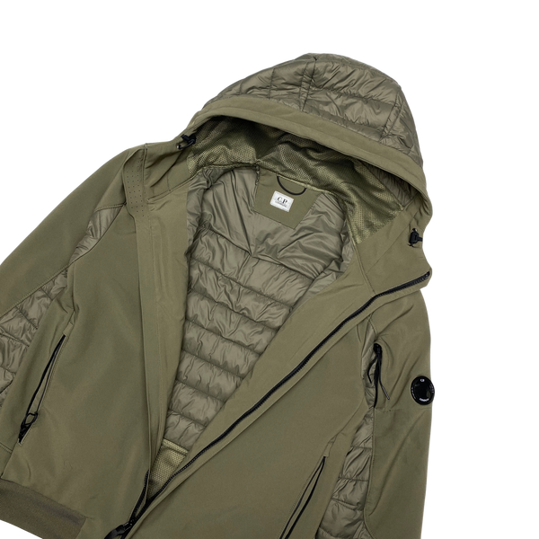 CP Company Olive Green Padded Soft Shell Jacket