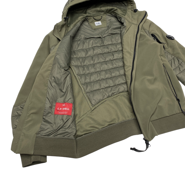 CP Company Olive Green Padded Soft Shell Jacket