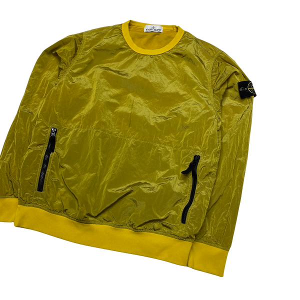 Stone Island 2018 Yellow Nylon Metal Crewneck Jumper