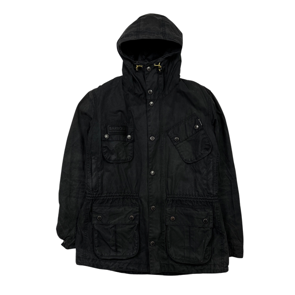 Barbour Waxed Hooded Jacket - Large