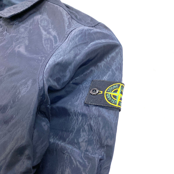 Stone Island Navy Nylon Shimmer Overshirt Jacket
