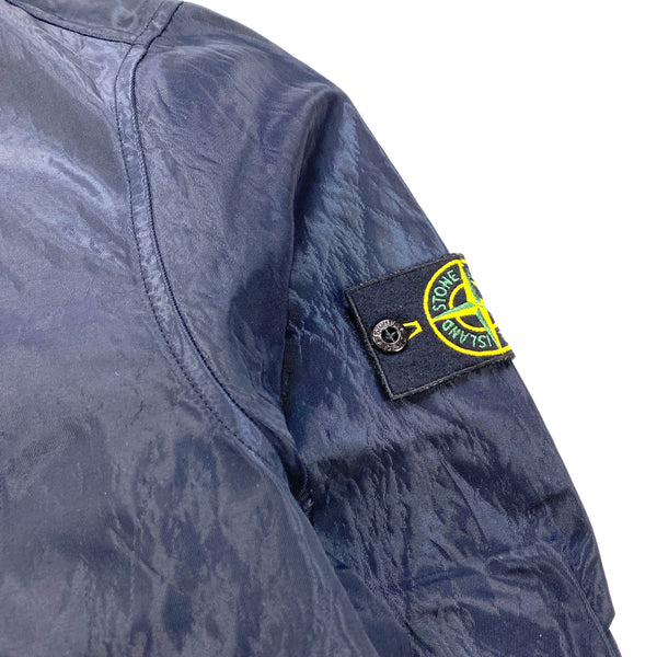 Stone Island Navy Nylon Shimmer Overshirt Jacket