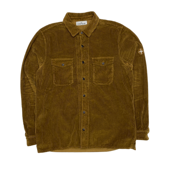 Stone Island 2020 Brown Jumbo Cord Shirt