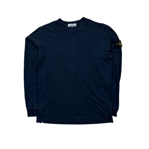 Stone Island 2017 Navy Longsleeve Cotton Top - XL