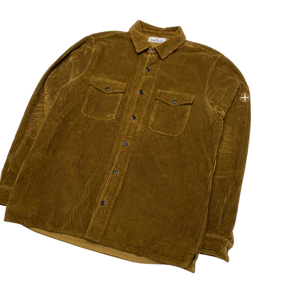 Stone Island 2020 Brown Jumbo Cord Shirt