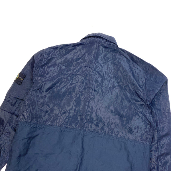 Stone Island Navy Nylon Shimmer Overshirt Jacket