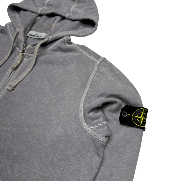 Stone Island 2018 Lavender Purple Cotton Zipped Hoodie