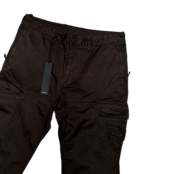 Stone Island Brown Ghost Regular Fit Cargo Trousers