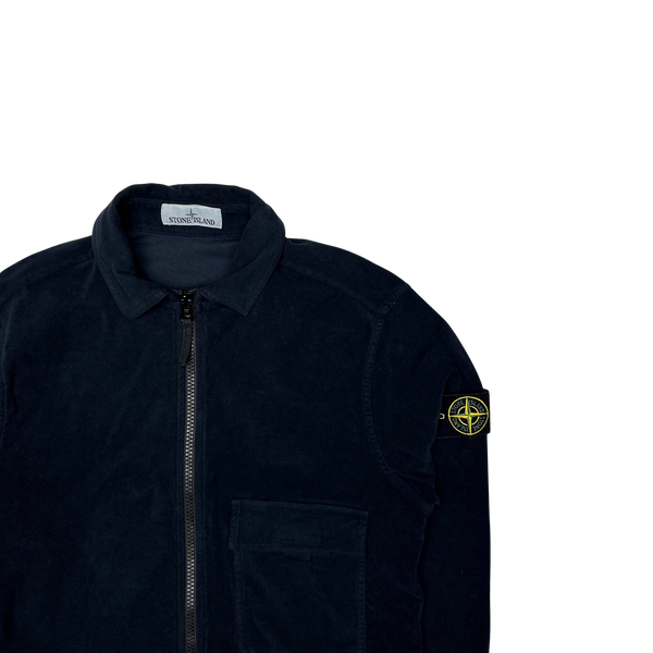 Stone Island 2018 Navy Mole Skin Overshirt