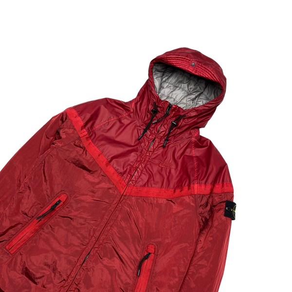 Stone Island x Nike Red Mussola Gommata Nylon Metal Jacket