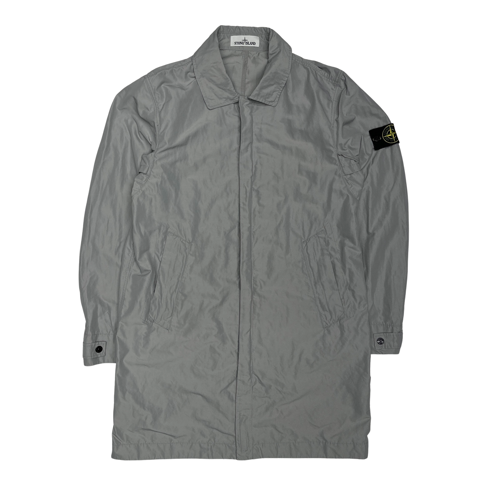 Stone Island Light Grey Micro Reps Rain Parka Jacket – Mat