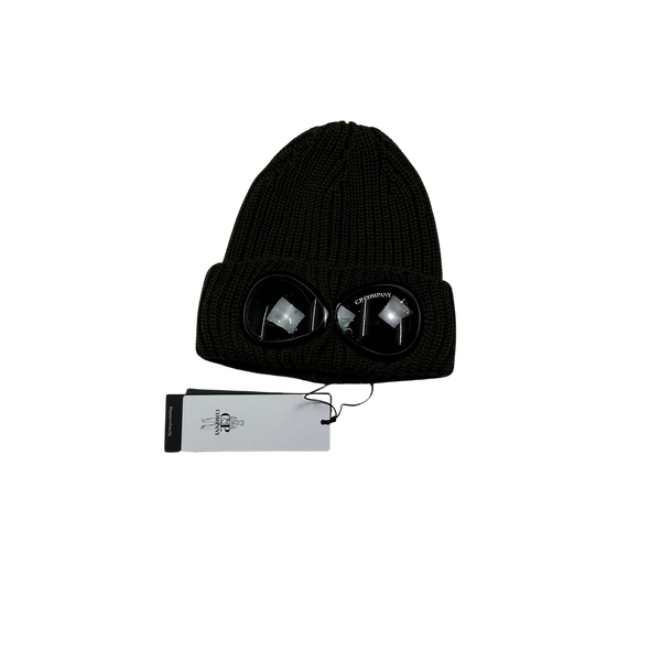 CP Company Khaki Merino Wool Goggle Beanie