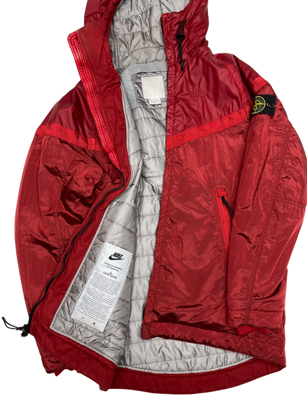 Stone Island x Nike Red Mussola Gommata Nylon Metal Jacket