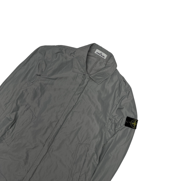 Stone Island Light Grey Micro Reps Rain Parka Jacket – Mat