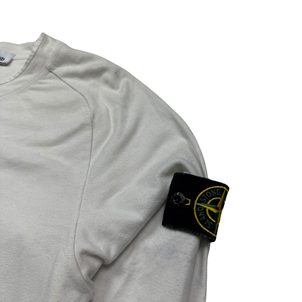 Stone Island 2017 White Crewneck Sweatshirt - Medium